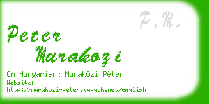 peter murakozi business card